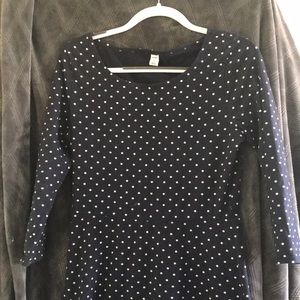 3/4 sleeve knee-length dress